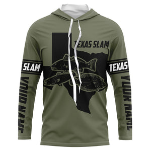 Texas slam fishing Redfish, trout,flounder Custom UV sun protection Long sleeve Fishing Shirts jerseys NQS6570