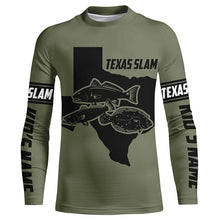 Load image into Gallery viewer, Texas slam fishing Redfish, trout,flounder Custom UV sun protection Long sleeve Fishing Shirts jerseys NQS6570