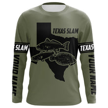 Load image into Gallery viewer, Texas slam fishing Redfish, trout,flounder Custom UV sun protection Long sleeve Fishing Shirts jerseys NQS6570