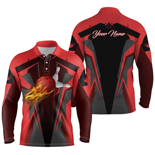 personalized bowling shirt for men – custom name design side view