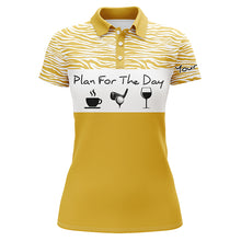 Load image into Gallery viewer, Funny Womens golf polo shirt plan for the day custom name golf shirt, womens golf gift ideas NQS3479