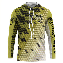 Load image into Gallery viewer, Largemouth Bass fishing green scales Custom Name UV protection UPF 30+ fishing jersey NQS2976