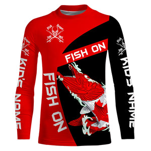 Musky fishing Canadian flag Custom sun protection Long sleeve Fishing Shirts, muskie Fishing Gifts NQS4593