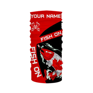 Salmon fishing Canadian flag Custom sun protection Long sleeve Fishing Shirt, Salmon Fishing Gift NQS4596