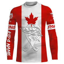 Load image into Gallery viewer, Rainbow Trout Fishing 3D Canadian Flag Customize name All over print shirts NQS489