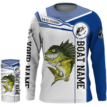 Load image into Gallery viewer, Angry Largemouth Bass fishing Custom name and boat name fishing shirts for men, custom fishing apparel NQS4180