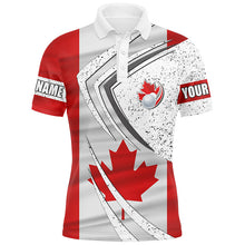 Load image into Gallery viewer, Mens golf polo shirts Canadian flag custom team golf shirts, patriot golf tops for men NQS7069