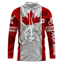 Load image into Gallery viewer, Canada Walleye Fishing tattoo Custom long sleeve performance fishing shirts, Walleye fishing jerseys NQS3360