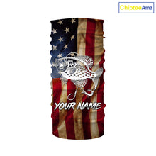 Load image into Gallery viewer, Personalized Crappie Fishing American Flag patriotic  performance Fishing Shirts NQS1381