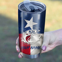 Load image into Gallery viewer, 1PC Texas Bass fishing tumbler Customize name Stainless Steel Tumbler Cup Personalized Fishing gift fishing team - NQS775