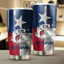 Load image into Gallery viewer, 1PC Texas Bass fishing tumbler Customize name Stainless Steel Tumbler Cup Personalized Fishing gift fishing team - NQS775