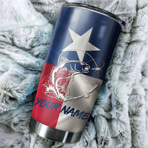 1PC Texas Redfish Puppy Drum fishing Customize Stainless Steel Tumbler Cup Personalized Fishing gift NQS776