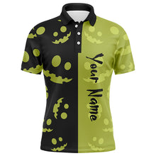 Load image into Gallery viewer, Black and lime green Halloween pumpkin Mens golf polo shirt custom team golf jerseys for men NQS6509