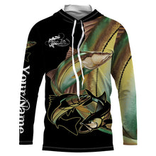 Load image into Gallery viewer, Snook fish saltwater fishing Customize UV protection long sleeves fishing shirts, gifts for fishing lover NQS2453
