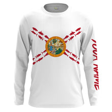 Load image into Gallery viewer, Florida fishing FL flag patriotic fishing UV protection customize long sleeves fishing shirts NQS2174