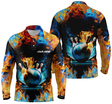 Load image into Gallery viewer, personalized bowling shirt for men – custom name design side view