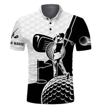 Load image into Gallery viewer, Golf club custom name all over print Golf polo, long sleeve polo, golf apparel, golf gifts for men NQS3304