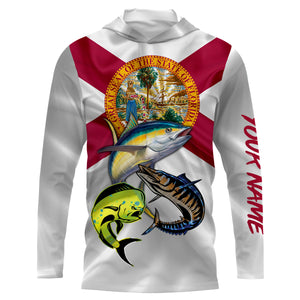 Florida saltwater fishing Mahi mahi, wahoo, tuna custom Long Sleeve Fishing Shirts NQS979