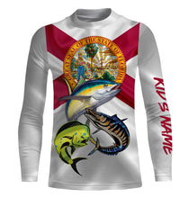 Load image into Gallery viewer, Florida saltwater fishing Mahi mahi, wahoo, tuna custom Long Sleeve Fishing Shirts NQS979