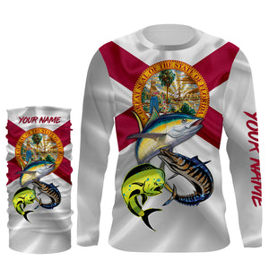 Florida saltwater fishing Mahi mahi, wahoo, tuna custom Long Sleeve Fishing Shirts NQS979