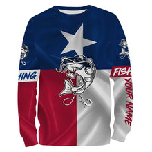 Load image into Gallery viewer, Catfish Tattoo fishing Texas Flag 3D All Over print shirts saltwater personalized fishing apparel for Adult and kid NQS445