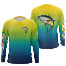 Load image into Gallery viewer, Tuna fishing Custom Name UV protection UPF 30+ fishing jersey, deep sea fishing tournament shirts NQS3047