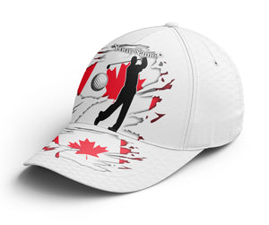 Golf club custom name Canadian Flag patriotic Custom golf hat Unisex Baseball golf cap NQS2225