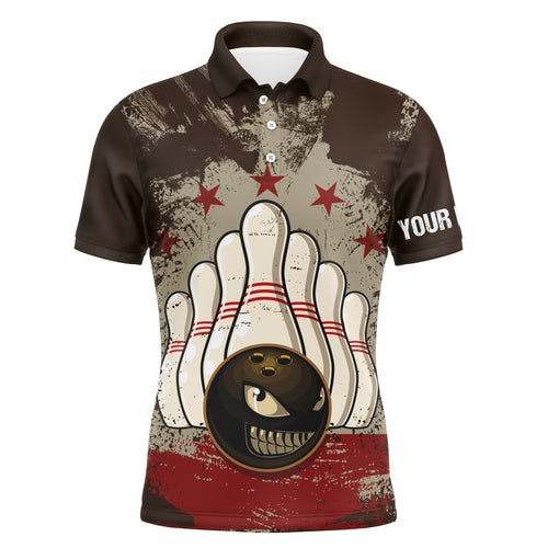 Personalized vintage bowling shirts for men custom name retro bowling polo shirts team bowling shirts NQS4580