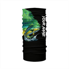 Load image into Gallery viewer, Mahi mahi fishing green scales Custom UV protection performance long sleeve tournament fishing jerseys NQS7317