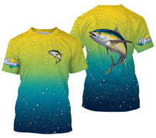 Load image into Gallery viewer, Tuna fishing scales bubble Custom Name UV protection UPF 30+ custom saltwater fishing jersey NQS3230