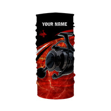 Load image into Gallery viewer, Fishing reel red and black performance Fishing Shirts Custom Name 3D All over printed shirts NQS2533