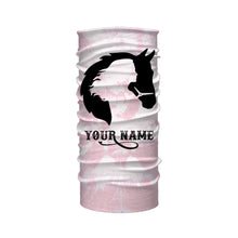 Load image into Gallery viewer, Girl riding horse pink tie dye Custom Name 3D All Over Printed Shirts Personalized horse shirt NQS3096