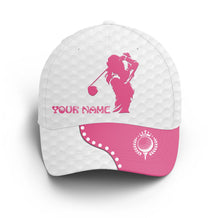 Load image into Gallery viewer, Women Golfer hat custom name multi-color white golf hats Unisex Baseball women golf hats, golfing gift NQS5061