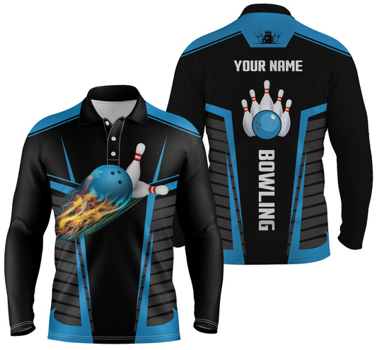 personalized bowling shirt for men – custom name design side view