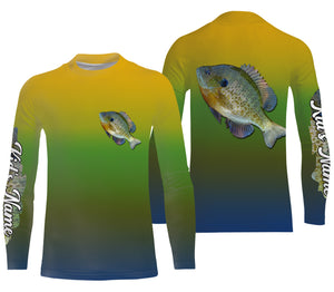 Bluegill Sunfish fishing Custom Name sun protection fishing jersey, bream fishing tournament shirts NQS4042