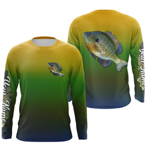 Bluegill Sunfish fishing Custom Name sun protection fishing jersey, bream fishing tournament shirts NQS4042