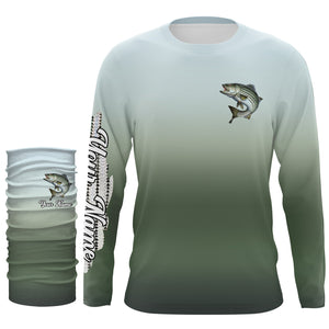 Striped Bass fishing Custom sun protection long sleeve fishing jersey, Striper fishing shirts NQS4050