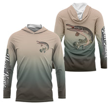 Load image into Gallery viewer, Alligator Gar fishing Custom sun protection long sleeve fishing jersey, Alligator Gar fishing shirts NQS4051