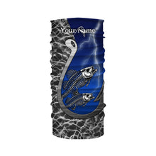 Load image into Gallery viewer, Bass fishing fish reaper fish hook fish skull Custom Name 3D All over Printed UV Protection Shirts NQS4065