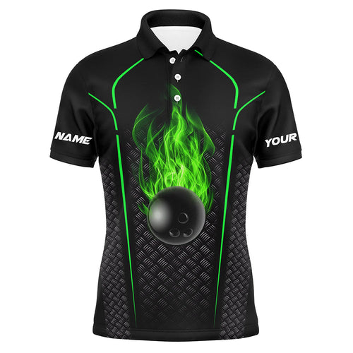 Bowling Shirt For men custom polo Bowling Jersey 3D Bowling Team Shirt For men | Green NQS6770