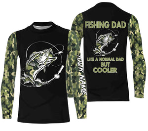 Bass Fishing Dad Like A Normal Dad But Cooler Custom Fishing Shirts Gift For Father's day NQS352