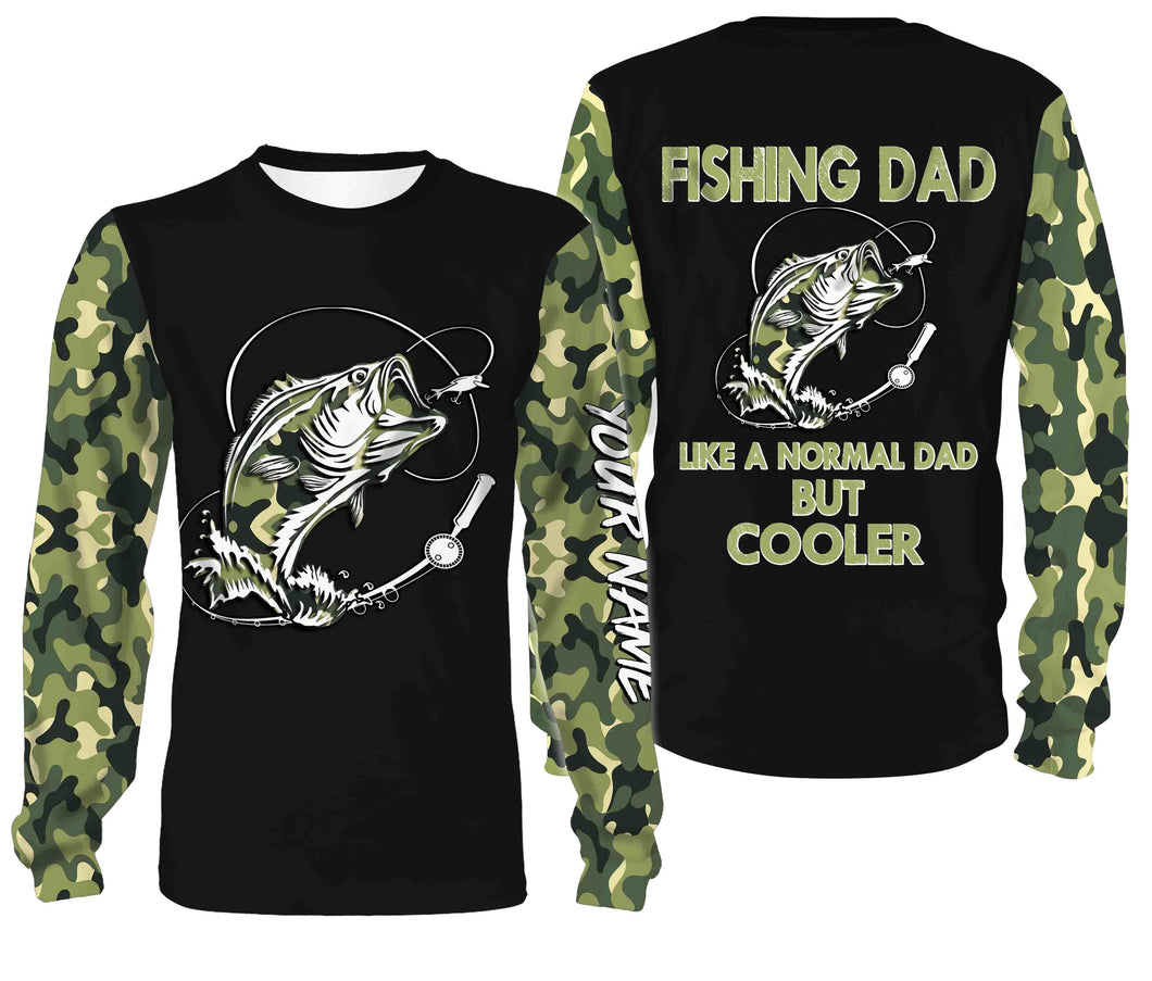 Bass Fishing Dad Like A Normal Dad But Cooler Custom Fishing Shirts Gift For Father's day NQS352