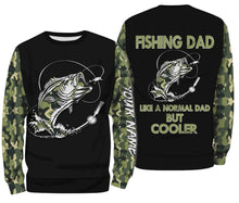 Load image into Gallery viewer, Bass Fishing Dad Like A Normal Dad But Cooler Custom Fishing Shirts Gift For Father&#39;s day NQS352