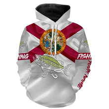 Load image into Gallery viewer, Bass Fishing Florida FL Flag Patriotic Customize Fishing Shirts  For Men, Women, Kid NQS480