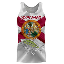 Load image into Gallery viewer, Bass Fishing Florida FL Flag Patriotic Customize Fishing Shirts  For Men, Women, Kid NQS480
