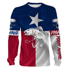 Load image into Gallery viewer, Redfish Puppy Drum Tattoo fishing Texas Flag 3D All Over print shirts saltwater personalized fishing apparel NQS399