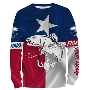 Redfish Puppy Drum Tattoo fishing Texas Flag 3D All Over print shirts saltwater personalized fishing apparel NQS399