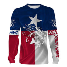 Load image into Gallery viewer, Speckled trout fishing tattoo Texas Flag personalized 3D All Over print shirts NQS400