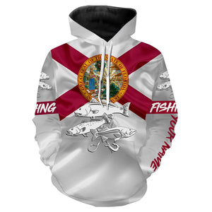 Inshore Slam Snook, Redfish, Trout fishing Florida State Flag personalized fishing apparel NQS402