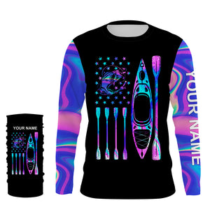 Kayak bass fishing American flag galaxy Custom long sleeves fishing shirts, camo leggings NQSD221